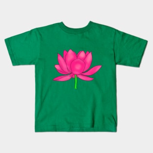 Pink Lotus Blossom Kids T-Shirt